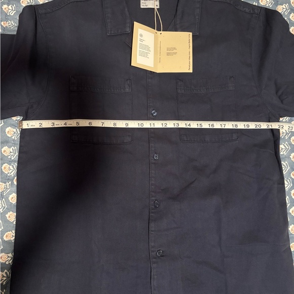 🌙 Frank and Oak Pocket Camp Collar Shirt – Midnight Navy, Men’s Medium (NWT) - Picture 8 of 8